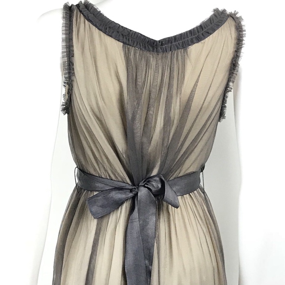 Moulinette Soeurs Midi Dress Tulle Overlay Ruffle - Picture 5 of 8